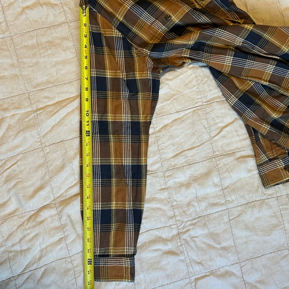 J Crews Wallace & Barnes Plaid Button Down Shirt - Men’s Large-  Brown/ Black - Picture 3 of 5